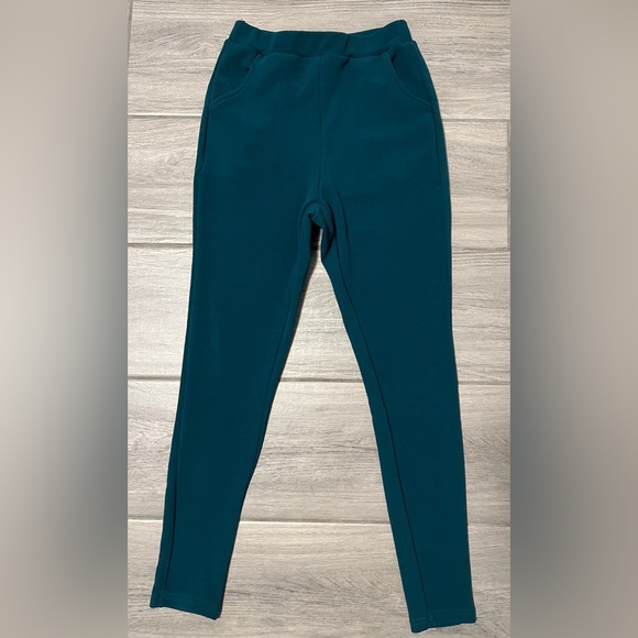 SHEIN Pants - SHEIN PETITE Women’s Green Slant Pocket Skinny Pants, Size XXS